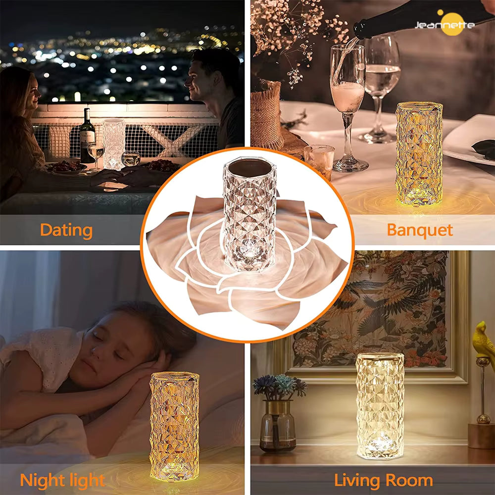 Lampe de table en crystal